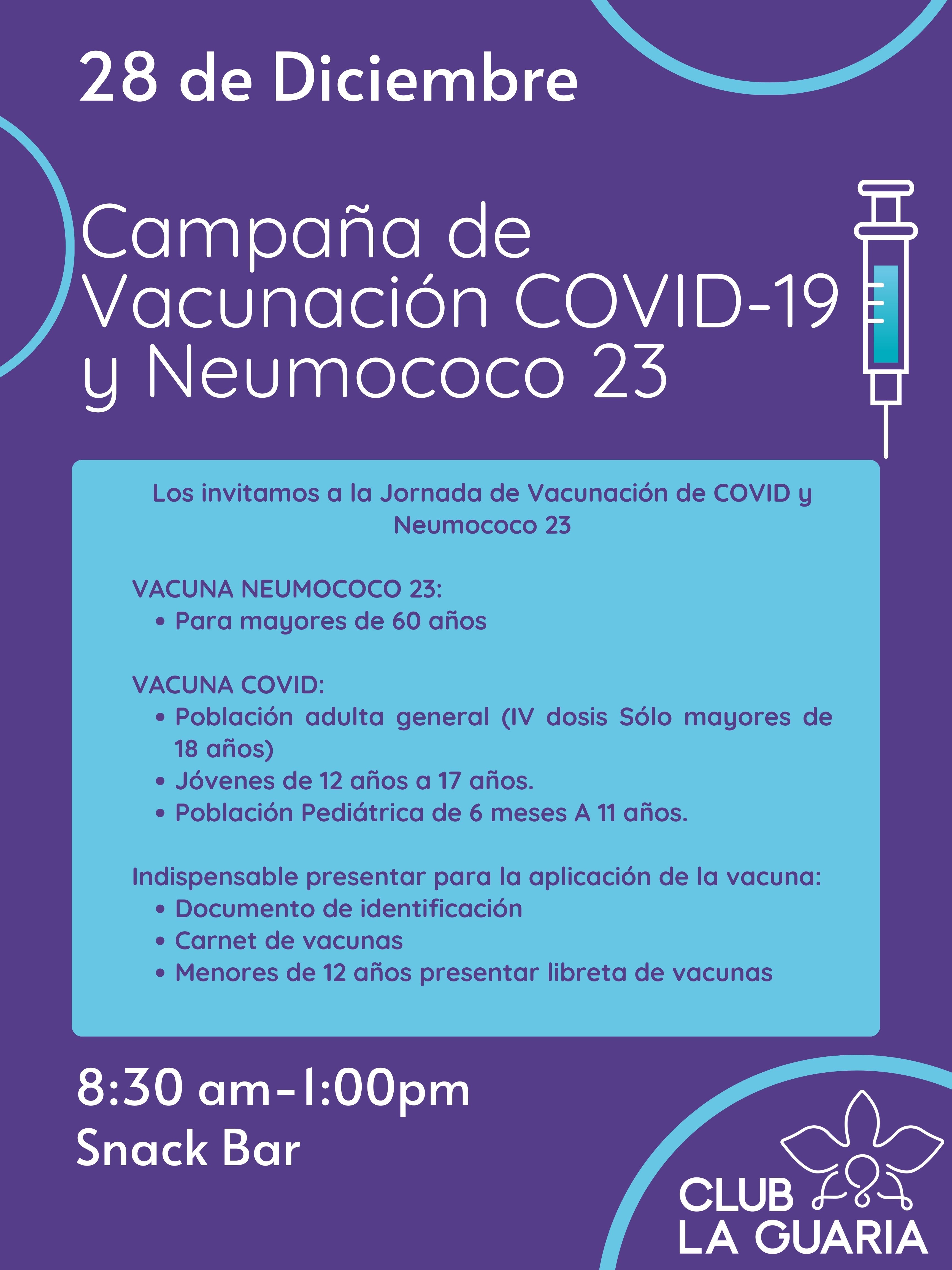 Campaña de Vacunación COVID-19 y Neumococo 23